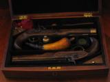 Kentucky .50 cal. Replica Cased Set Pistols With Vintage Accessories - 1 of 7