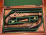 Replication of an Antique ca.1845 .50 cal. English Dueling Pistol Cased Set (CVA Pistols) - 1 of 11