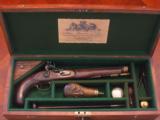 Replication of a ca.1795 Antique English .45 cal. Flintlock Pistol Cased Set (Pedersoli)
- 1 of 11