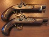 Replication of a ca.1850 .45 cal. Blackpowder English Dueling Pistol Cased Set (CVA pistols) - 3 of 11