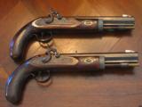 Replication of an Antique ca.1840s .50 cal. Blackpowder Percussion Dueling Pistol Cased Set (CVA pistols) - 3 of 8