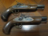 Replication of an Antique ca.1850 .45 cal. Cased Dueling Pistol Set. (CVA) - 3 of 8