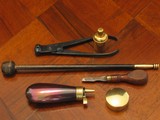 Replicationed Antique circa 1798 Flintlock .45 cal. English Blackpowder Dueling Pistol Cased Set. (Pedersoli) - 4 of 11