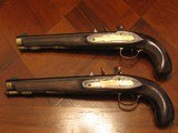 Replicationed Antique circa 1798 Flintlock .45 cal. English Blackpowder Dueling Pistol Cased Set. (Pedersoli) - 6 of 11