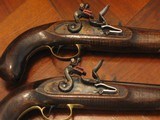Replicationed Antique circa 1798 Flintlock .45 cal. English Blackpowder Dueling Pistol Cased Set. (Pedersoli) - 9 of 11