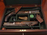 Receated Antique John Manton & Son English 1800s .50 cal. Gentlemen`s Dueling Pistol Cased Set (CVA) - 7 of 7