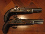 Receated Antique John Manton & Son English 1800s .50 cal. Gentlemen`s Dueling Pistol Cased Set (CVA) - 4 of 7