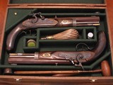 Recreated Antique English ca.1840 .50 cal. Charles & Henry Egg Dueling Pistol Cased Set (Hawken) - 1 of 9