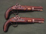 Recreated Antique English ca.1840 .50 cal. Charles & Henry Egg Dueling Pistol Cased Set (Hawken) - 2 of 9