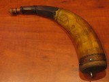 Recreated Antique Scrimshaw 1745 Black Powder Real Steer Colonial Powder Horn - 4 of 6