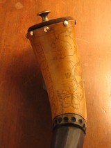 Antique Scrimshawed Recreated "KENYUCKY" 1700s Powder Horn - 6 of 6