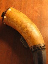Antique Scrimshawed Recreated "KENYUCKY" 1700s Powder Horn - 5 of 6