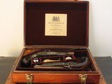 Antique .45 cal. Percussion Replica English Gentlemens Travel Coat Cased Pistol Set - 2 of 7