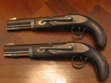 Recreated Antique Replica English Gentlemens .50 cal. Cap & Ball Blackpowder Dueling Pistol Cased Set - 5 of 7