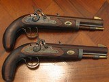 Recreated Antique Replica English Gentlemens .50 cal. Cap & Ball Blackpowder Dueling Pistol Cased Set - 4 of 7
