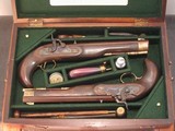 Antique Recreated Replica 1800s Gentlemens .50 cal. Dueling Pistol Cased Set - 1 of 8