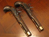 1800 Replica Antique American .50 cal. Flintlock Dueling Pistol Cased Set - 5 of 9