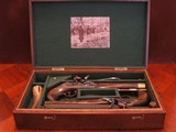 1800 Replica Antique American .50 cal. Flintlock Dueling Pistol Cased Set - 2 of 9