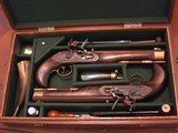 1800 Replica Antique American .50 cal. Flintlock Dueling Pistol Cased Set - 1 of 9