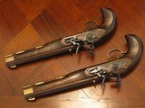 1800 Replica Antique American .50 cal. Flintlock Dueling Pistol Cased Set - 6 of 9