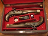 Replica .50cal. ca.1850 Manton English Gentlemen`s Dueling pistol Cased Set - 1 of 7