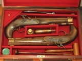 Replica .50cal. ca.1850 English Gentlemen`s Dueling pistol Cased Set - 1 of 8
