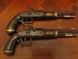Recreated Antique English Charles & Henry Egg .50 cal. Percussion Black Powder Dueling Pistol Cased Set - 5 of 10