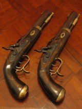 Recreated Antique English Charles & Henry Egg .50 cal. Percussion Black Powder Dueling Pistol Cased Set - 8 of 10
