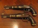 Recreated Antique English Charles & Henry Egg .50 cal. Percussion Black Powder Dueling Pistol Cased Set - 6 of 10
