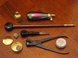 Pair of Rare .50 cal. Replica Black powder Muzzleloader Cased Pistols with Accessories - 8 of 10