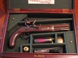 Replica .50 cal. ca.1840 Flintlock Mountain Hawken Black Powder Muzzleloader Cased Pistol - 1 of 14