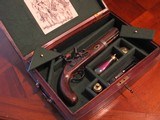 Replica .50 cal. ca.1840 Flintlock Mountain Hawken Black Powder Muzzleloader Cased Pistol - 4 of 14
