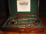 Recreated Antique ca.1845 Black powder .50 Cal. English Gentleman`s Dueling Pistol Cased Set - 2 of 10