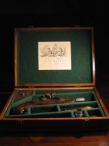 Recreated Antique ca.1851 Black powder Flintlock.45 Cal. English Gentleman`s Traveling Pistol Cased Set - 3 of 14