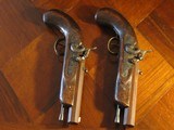 Recreated Antique .45 cal. ca.1855 Black Powder Percussion English Gentleman`s Traveling Pistol Cased Set - 8 of 12