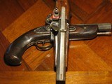 Antique Recreated .45 Cal. Circa 1826 English Flintlock Joseph Manton Cased Dueling Pistol Set - 10 of 12