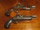 Antique Recreated .45 Cal. Circa 1826 English Flintlock Joseph Manton Cased Dueling Pistol Set - 5 of 12