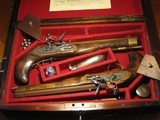 Recreated Flintlock .45 cal. ca.1797 Johm Manton English Gentlemans Dueling Pistol Cased Set - 4 of 12