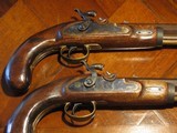 Recreated Replica Antique ca.1845 Samuel Nock .54 cal. Black Powder Percussion English Gentleman`s Dueling Pistol Cased Set - 9 of 13