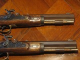 Recreated Replica Antique ca.1845 Samuel Nock .54 cal. Black Powder Percussion English Gentleman`s Dueling Pistol Cased Set - 10 of 13