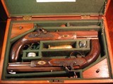 Recreated Antique English .50 cal. ca.1845 Joseph Manton Black Powder Dueling Pistol Cased Set - 1 of 10