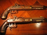 Antique Recreated ca.1835 Charles Moore .50 cal. Percussion Black powder English Gentleman`s Dueling Pistol Cased Set - 4 of 10