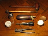 Antique Recreated ca.1850 .45 cal. Black Powder Muzzleloader English Gentleman`s Traveling Pocket Pistol Cased Set - 9 of 9