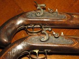 Antique Recreated ca.1850 .45 cal. Black Powder Muzzleloader English Gentleman`s Traveling Pocket Pistol Cased Set - 8 of 9