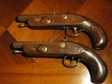 Antique Recreated ca.1850 .45 cal. Black Powder Muzzleloader English Gentleman`s Traveling Pocket Pistol Cased Set - 6 of 9