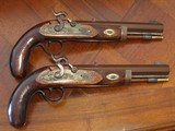Recreated Antique ca.1840 Black powder .50 Cal. English Gentleman`s Dueling Pistol Cased Set - 3 of 9