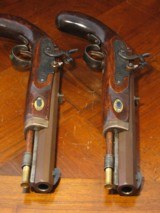 Recreated Antique ca.1840 Black powder .50 Cal. English Gentleman`s Dueling Pistol Cased Set - 5 of 9