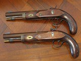 Recreated Antique ca.1840 Black powder .50 Cal. English Gentleman`s Dueling Pistol Cased Set - 4 of 9