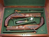 Recreated Antique ca.1840 Black powder .50 Cal. English Gentleman`s Dueling Pistol Cased Set - 1 of 9