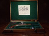 Recreated Antique .45 cal. ca.1810 Black Powder FLINTLOCK English Gentleman`s Traveling Pistol Cased Set - 2 of 7